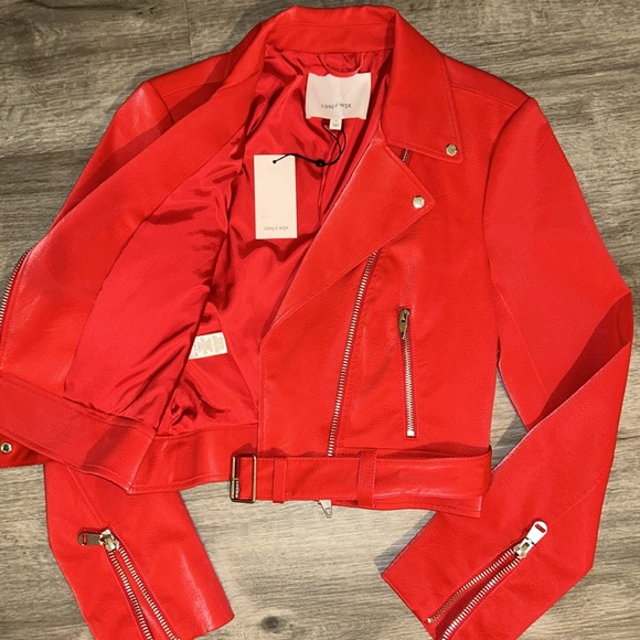 Cinq à Sept Zoe Faux Leather Moto Jacket - Picture 5 of 10